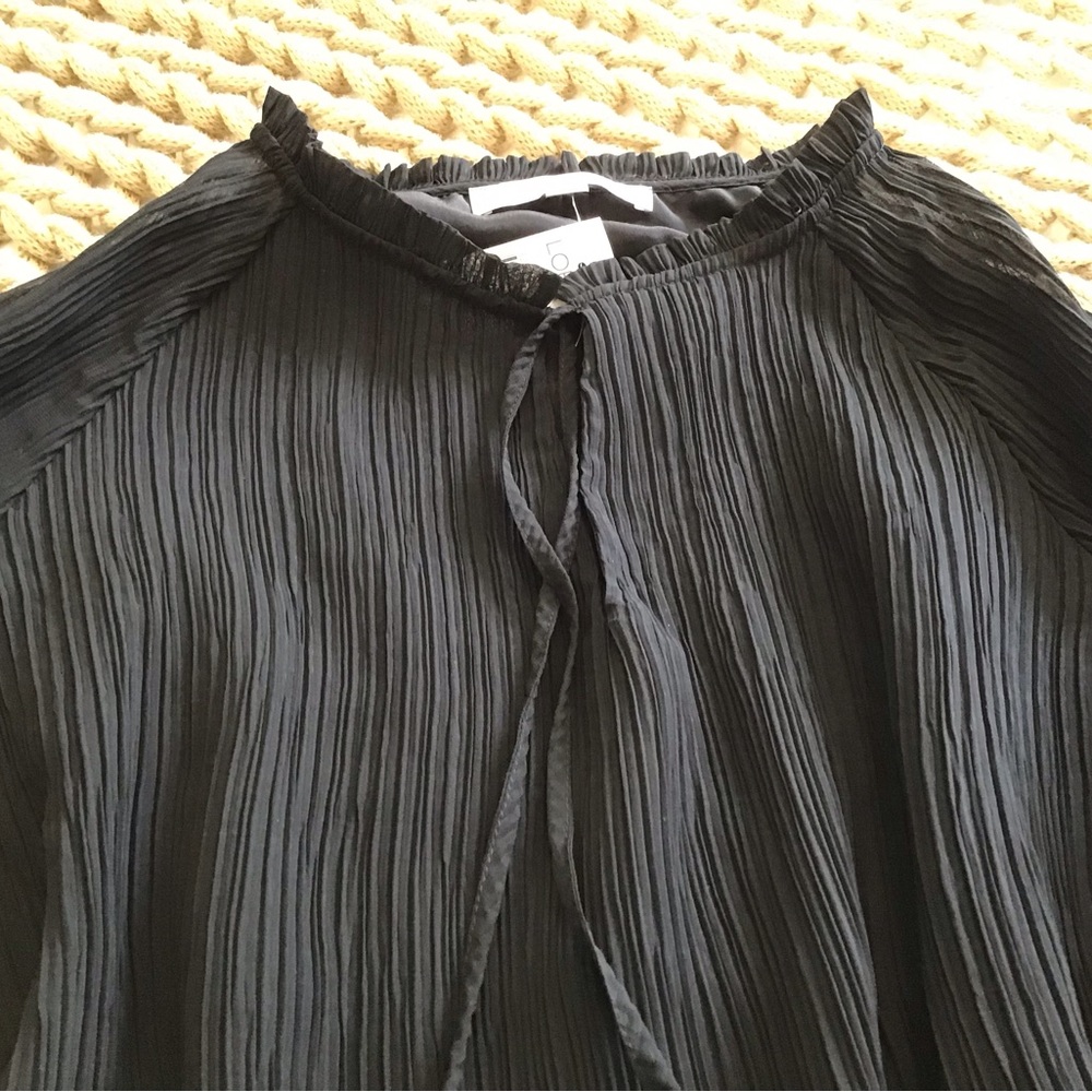 NWT LOFT Black dress spring summer lightweight size medium - Picture 3 of 7